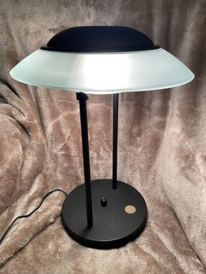VINTAGE 90s SONNEMAN STYLE LITE SOURCE UFO HALOGEN LAMP 12'' ROUND 16'' TALL