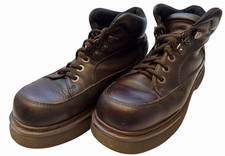 Vintage England Dr. Martens Brown Leather Boots 8572 004 Size 8 Y2K Chunky