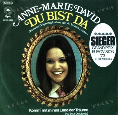 Anne-Marie David - Du Bist Da 7in 1973 (VG+/VG+) '*