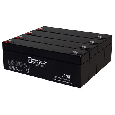 Mighty Max 12V 2.3AH F1 SLA Replaces Nihon Kohden Cardiofax ECG-5105 - 4 Pack