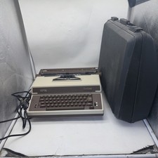 Royal Academy Beige Brown Portable Electric Typewriter w/ Hard Case Works VTG thumbnail