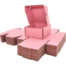 Small Pink Shipping Boxes for Small Business Pack of 25-4x4x2 inches Cardboar...