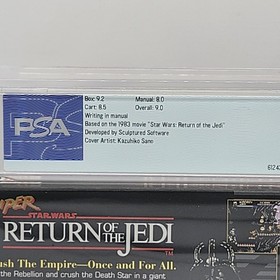 Super Star Wars Return of the Jedi Super Nintendo SNES PSA CIB Graded 9.0 JVC