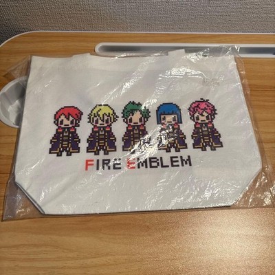 Fire Emblem Character Tote Bag Large White Pixel Art Design 29x21cm