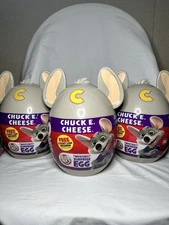 Lot Of 3 - Factory Sealed Chuck E. Cheese Mystery Surprise Egg Series One New!