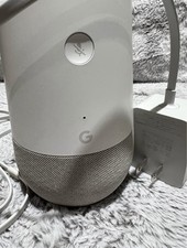 Google Home Smart Speaker White Gray Wi-Fi Voice Control Type A Plug