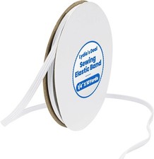 Elastic Band for Sewing 1/4 Inch Wide 10 Yards, * 10 White