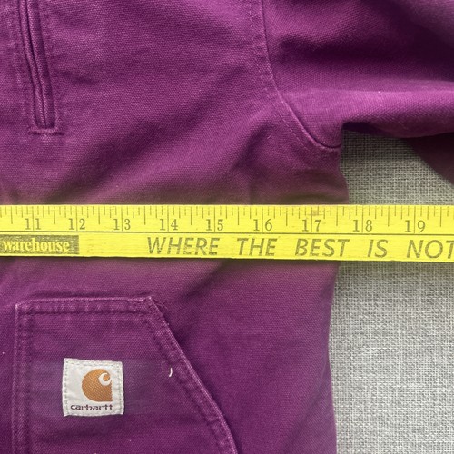 Carhartt Jacket Women XS WJ022 BGP Purple Sherpa Lined Chore Workwear Western - Picture 4 of 11