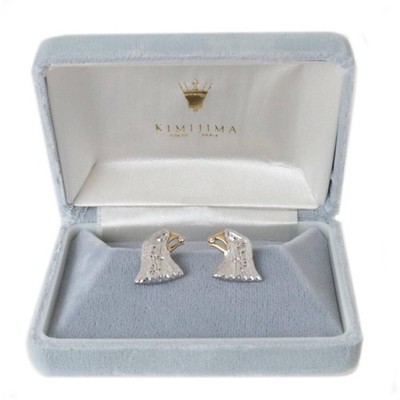KIMIJIMA Adler Manschettenknöpfe K18 Sv925 Diamant Herren Japan Authentisch