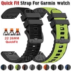 22/26mm Quick Fit Band For Garmin Fenix 8 E 7 7X 6 6X 5X Plus Epix Pro 2 Strap