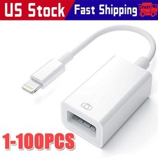 To Camera USB Female OTG Connector Adapter Cable For Apple iPhone iPad iPod lot