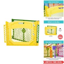Playpen Extension Panel 2 Pack 34.4 Sq Ft Door Indoor Outdoor Baby Play Yard