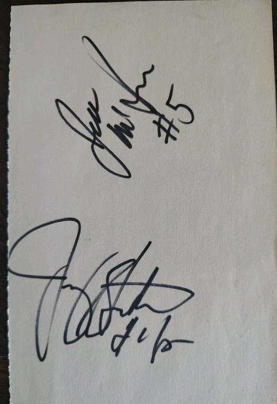 NCAA College Basketball UNC Autographs - Jerry Stackhouse, Jeff McGinnis see pic