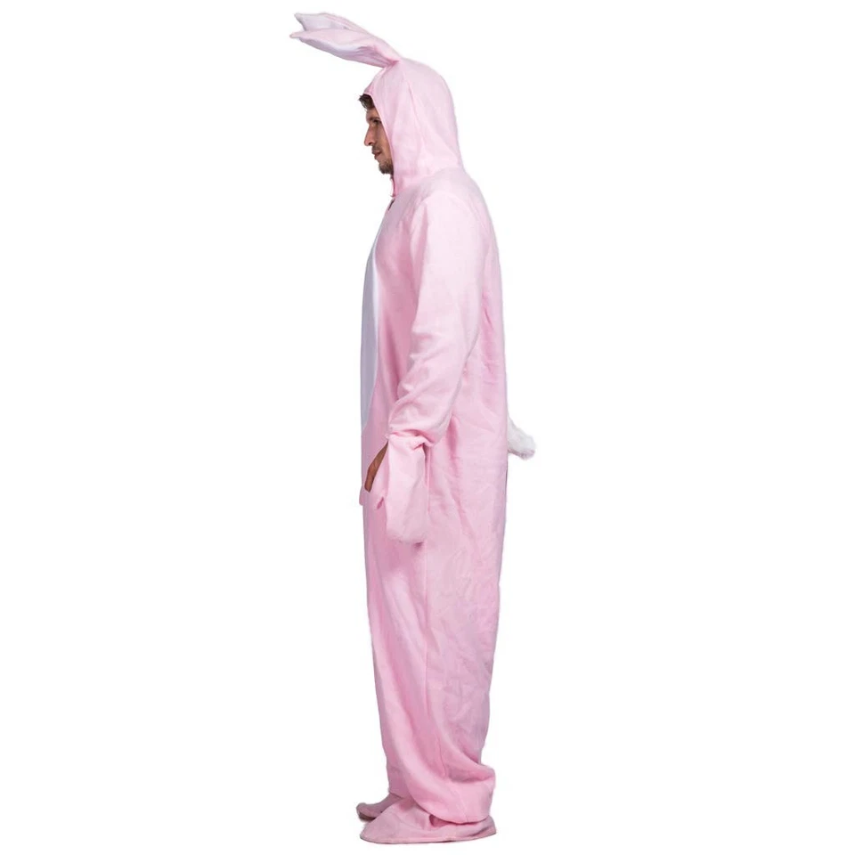 Fantasia de coelho unissex adulto animais fofos vestido extravagante - Imagem 3 de 4