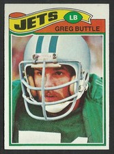 1977 Topps #186 GREG BUTTLE New York Jets ROOKIE CARD - Crease Free - 09. rookie card picture