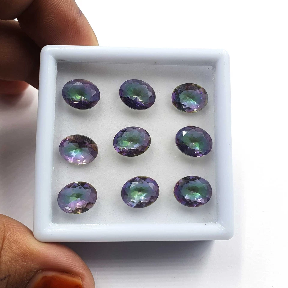 Mystic Quartz Oval Cut Loose Gemstone Lot 8*10 MM 100 CT 54 Pcs - Image 4 of 4