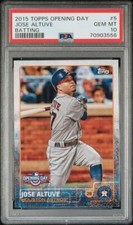 2015 Topps Opening Day #5 Jose Altuve Astros graded PSA 10 Gem Mint Pop. 7