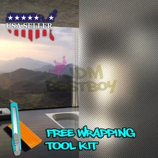 *12"x60" Carbon Fiber Frosted Film Glass Home Bathroom Window Security Privacy