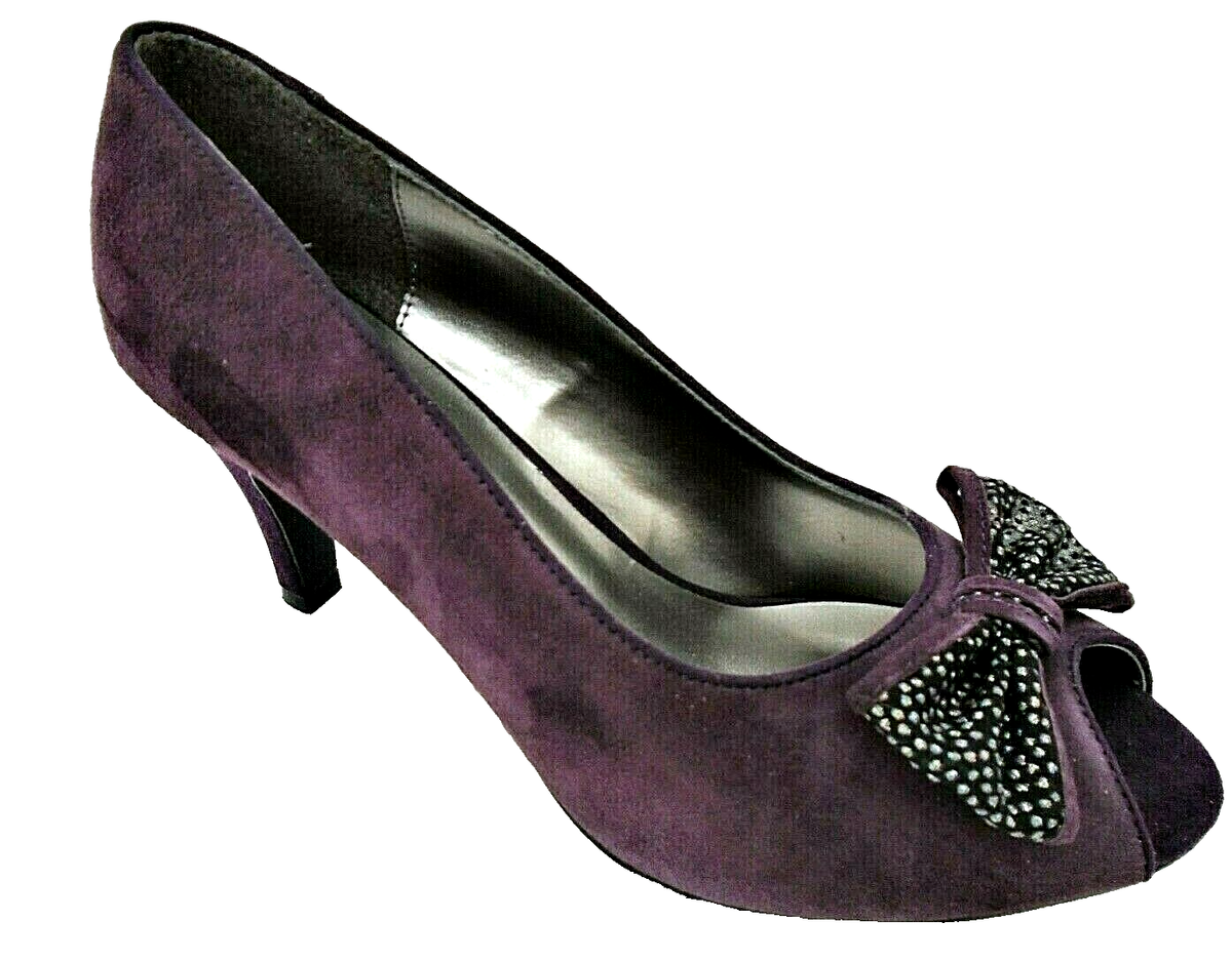 Leather Shoes Lotus Shoes Price LOTUS PURPLE SUEDE LEATHER HEELS