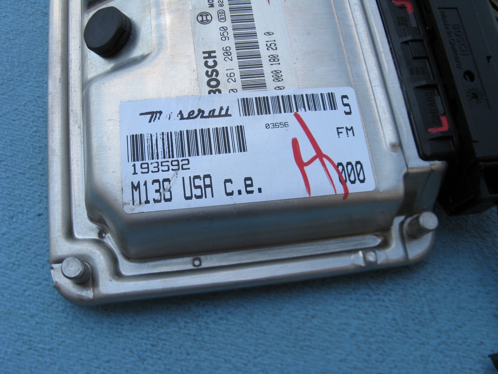 02 MASERATI M138 COUPE GT 4.2 V8 ECU ECM ENGINE CONTROL MODULE USED 0261206950