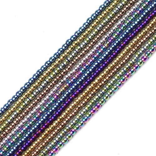 Cuentas sueltas redondas de hematita natural mutilcolor de 2 mm 300 piezas para hacer joyas hágalo usted mismo - Imagen 2 de 21