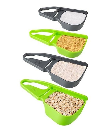 Set Of 4 Level-It Measuring Cups Scoop And Level With One Hand - Picture 3 of 7