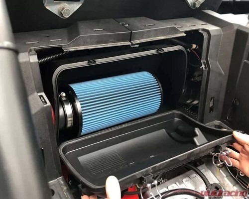 Agency Power Polaris RZR XP Turbo Cold Air Intake System - Red - Foto 3 di 8