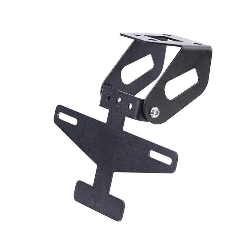 Soporte de matrícula de montaje en cola recta ángulo de ajuste modificado para motocicleta Foto 4 de 4