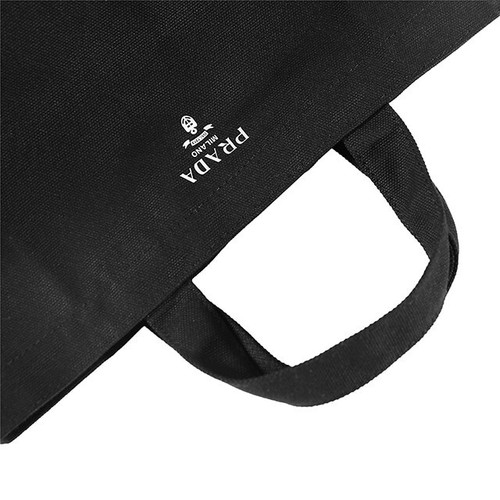 PRADA Cosmetic Canvas Tote Bag Logo Print Black Novelty with original box - Picture 5 of 10