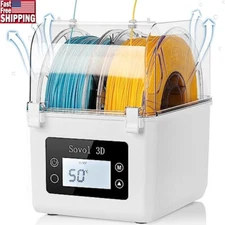 Filament Dryer 3D Printer Dehydrator W/ Fan Temp Humidity Monitor PLA ABS PETG