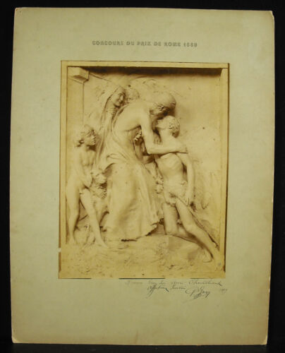 Paul GASQ 1889 Sculpture bas-relief répertorié ? dédicace à Léon CHAVALLIAUD - Photo 1/5