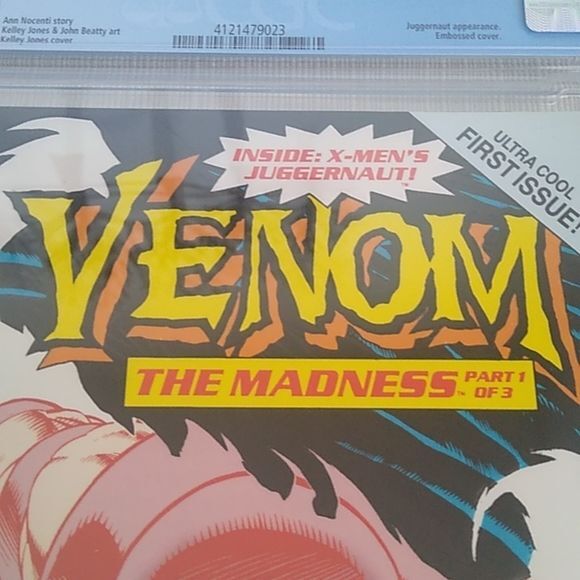 Marvel Venom: The Madness #1 WP Juggernaut appearance CGC 9.8