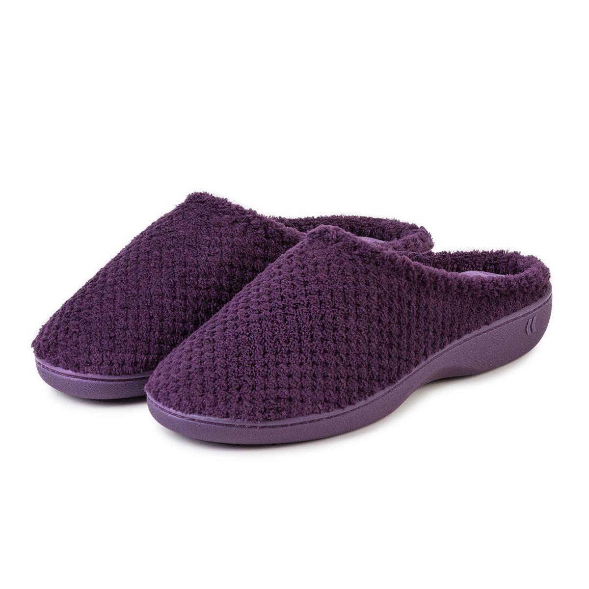 isotoner ladies popcorn terry mule slippers
