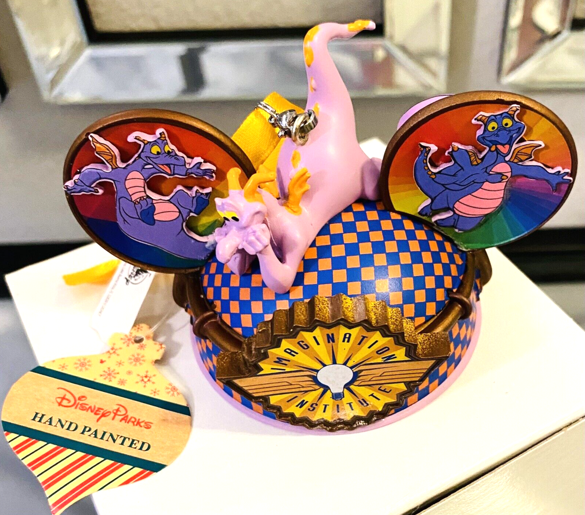 Disney Parks FIGMENT Epcot Ear Hat Christmas Ornament NWT