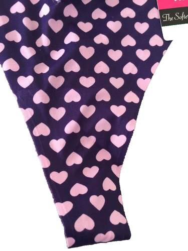 Maidenform Purple Pink Hearts Thong Panties L / 7 Sexy No Visible Panty Lines - Picture 6 of 12