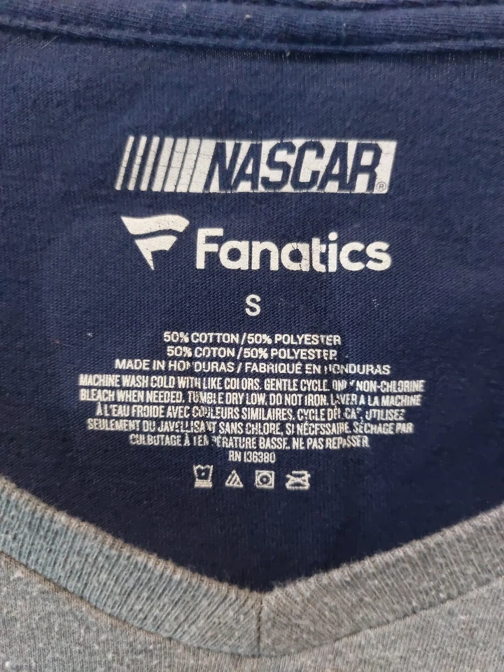 NASCAR Danica Patrick #10 Womens Sm Gray Short Sleeve V Neck Fanatics Shirt - Image 2 of 4