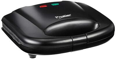 Prestige PGMFB 800 Watt Grill Sandwich Toaster mit festen Grillplatten, Schwarz