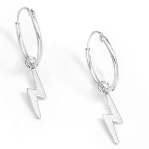 925 Sterling Silver 12mm Huggie Hoop Sleeper Charm Earrings Gift Bag UK SELLER - Picture 48 of 86