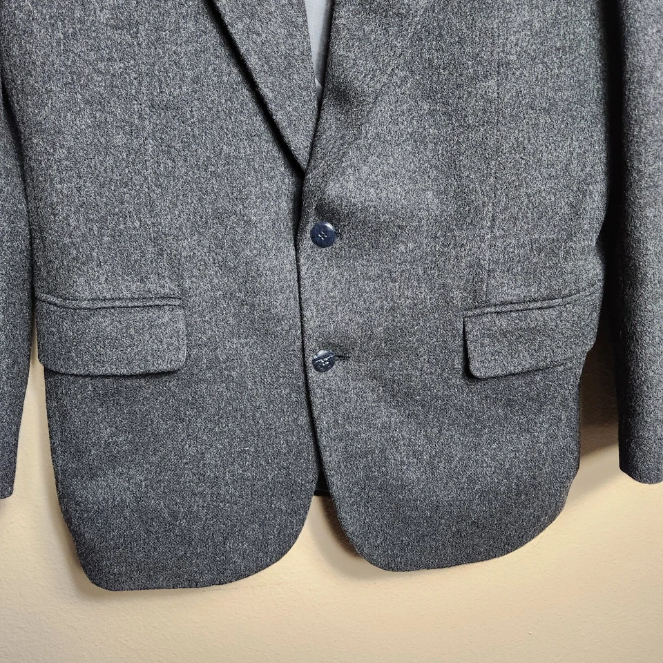 Dario Di Napoli Men Charcoal Gray 100% Camel Hair 2 Button Sport Coat-Size 38 - Image 2 of 4