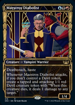 MTG Streets of New Capenna SHOWCASE R Maestros Diabolist #318