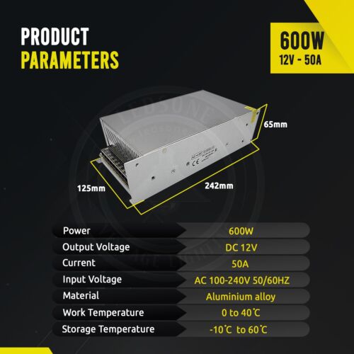 DC 12V Netzteil LED 15-600W Trafo Schaltnetzteil Adapter led driver Streifen. - Bild 64 von 90