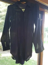 Women's navy shirt, B street basic house brand, size 165/95A