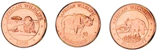 Copper Art Coins * 3-Pc. African Wildlife Series * Fine .999 Bullion * US Minted
