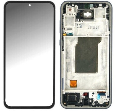 Original Samsung Galaxy A35 5G A356 2024 LCD Display TouchScreen Rahmen Lila