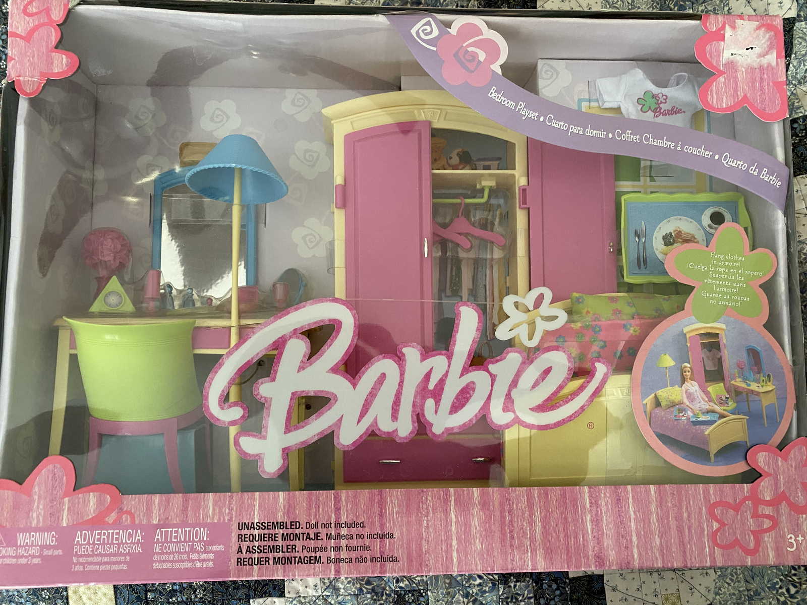 BARBIE Vintage 2003 Decor Collection Bedroom Playset B6275 Mattel NEW