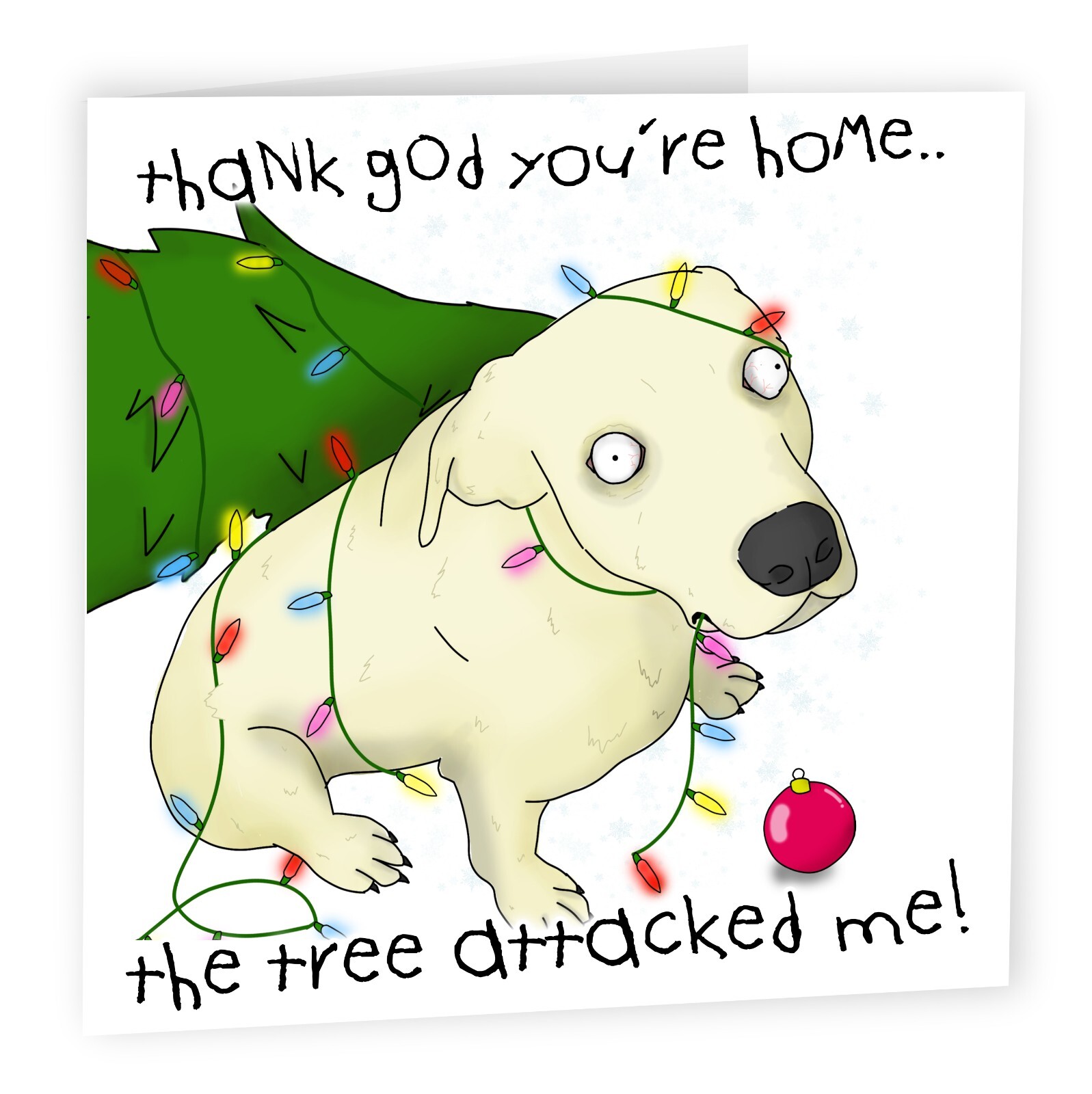 Funny Christmas Card from Dog, Card for Dog Owners, Dog Lover, for Mum
