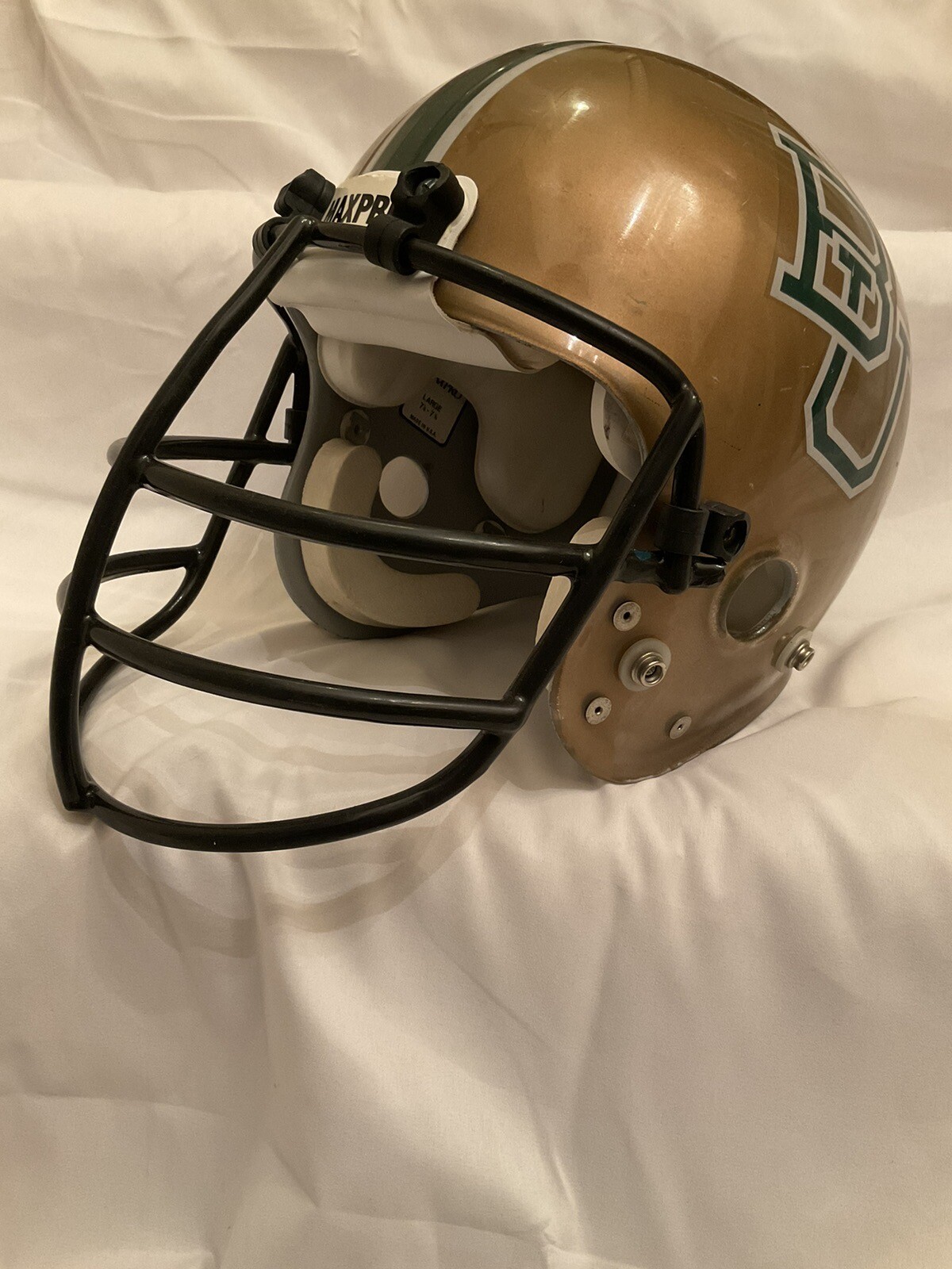 Baylor Shell Maxpro Baylor Bears 1986 Game Used Clear Shell Football Helmet Rare | eBay