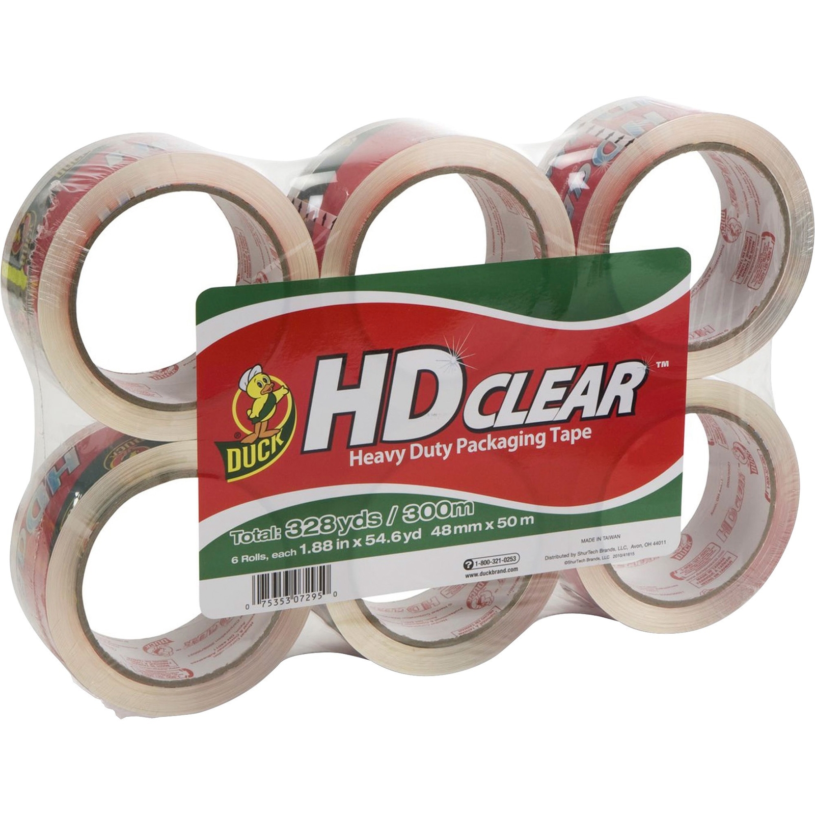 Duck Hd Clear Heavyduty Packaging Tape 1.88" Width X 55 Yd Length