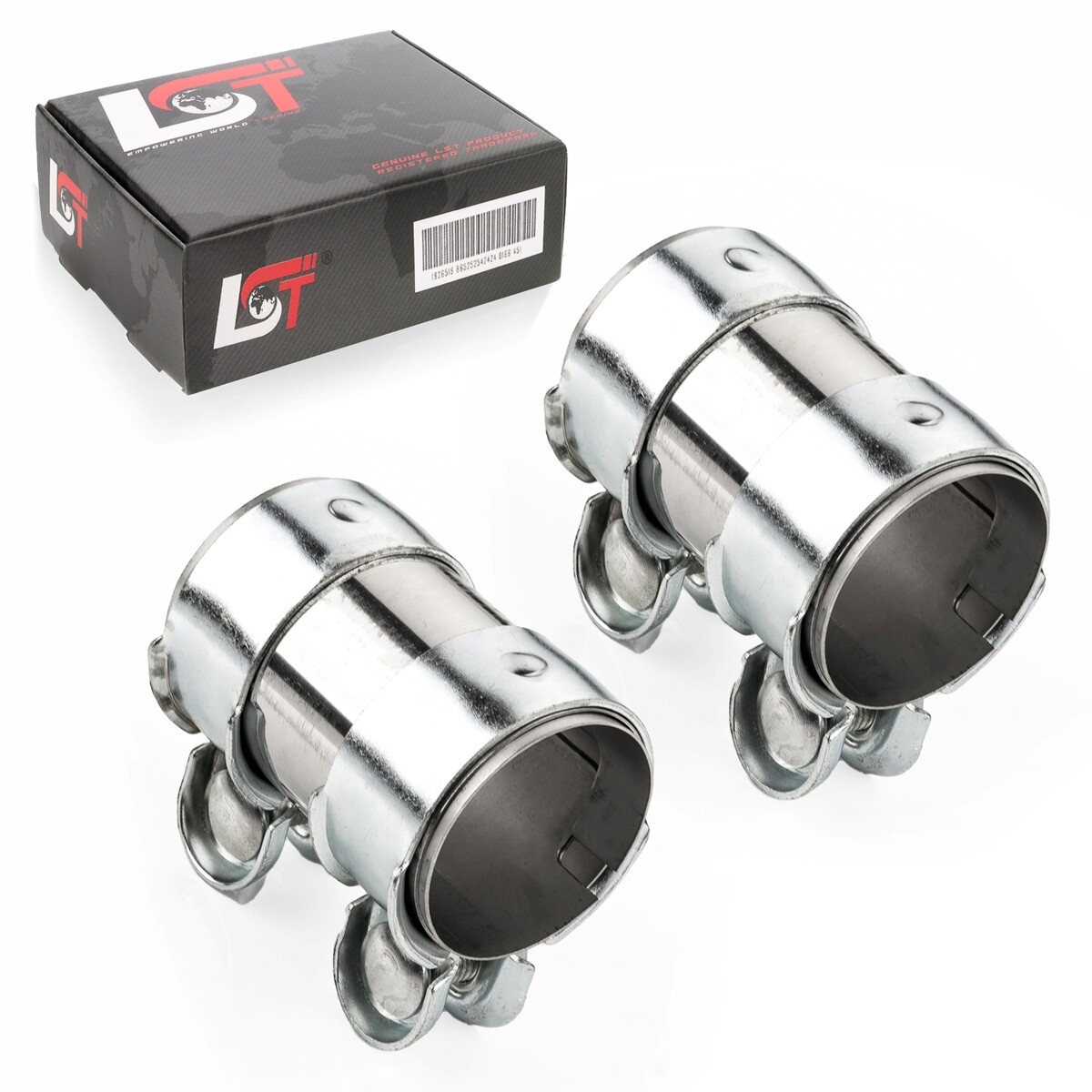 2x Connector Double Clamp System Ø 2 5/32x3 3/4in for Seat Ibiza Exeo Cordoba