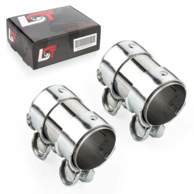 2x Verbinder Doppelschelle Abgasanlage Ø 55 x 95 mm für SEAT Ibiza Exeo Cordoba